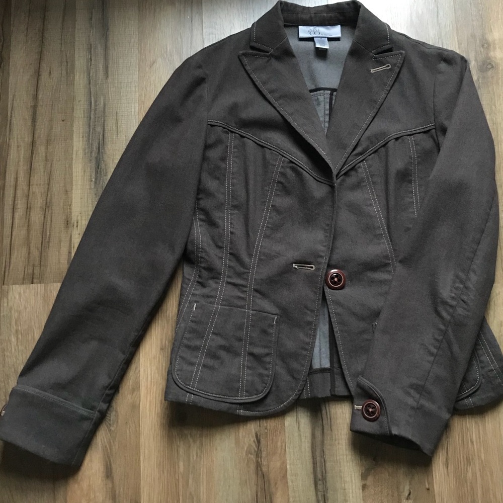 Nine & Company Brown Denim Blazer